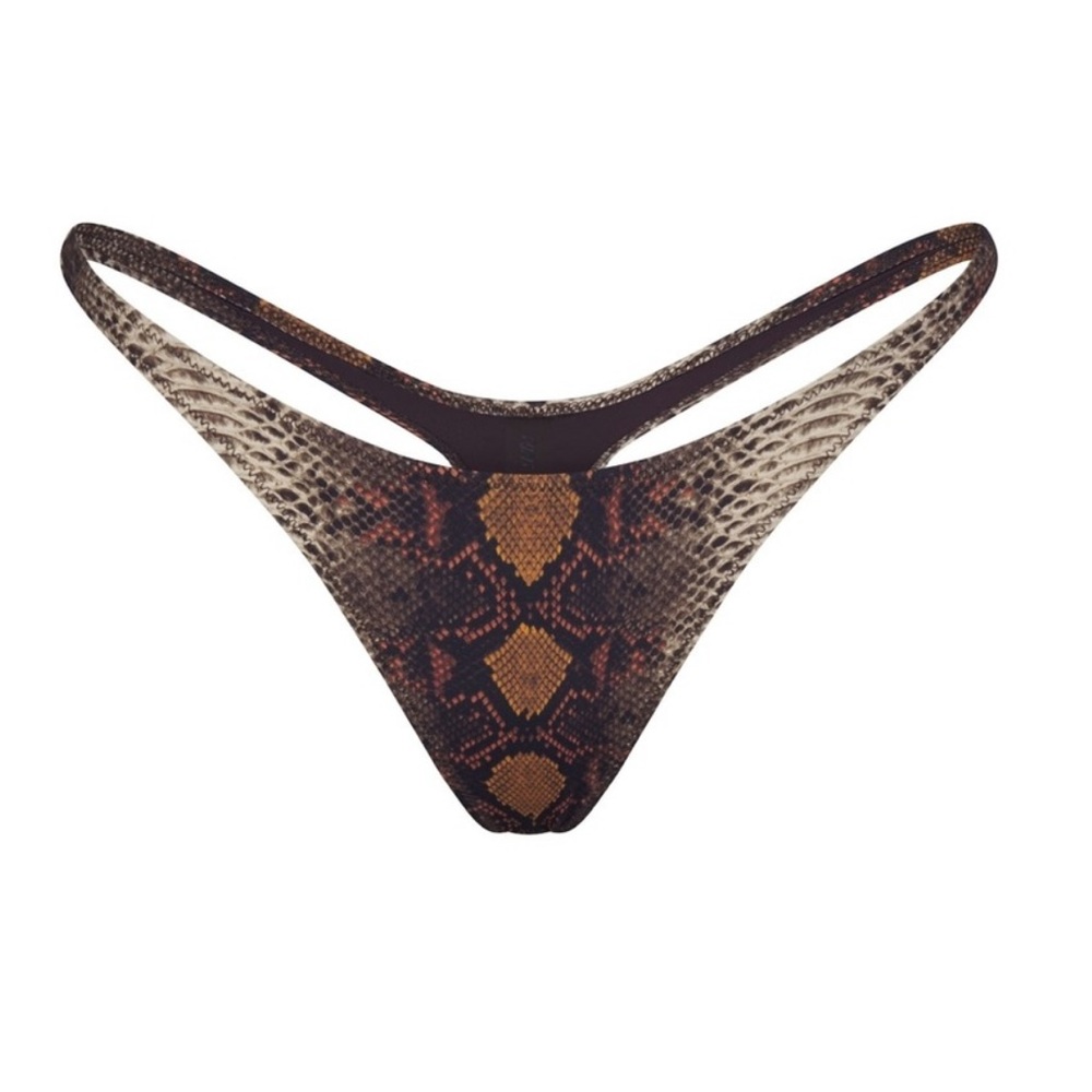 Snakeskin Print Bikini Bottom